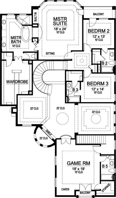 Upper/Second Floor Plan: 63-141