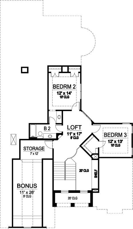 Upper/Second Floor Plan: 63-143