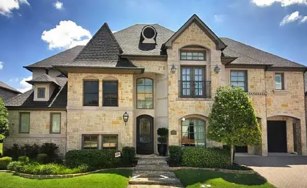 European house plans 63-152 - front exterior, 4,075 sq ft, 4 bed, 3 bath house plans | Monster House Plans