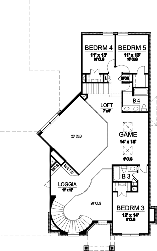 Upper/Second Floor Plan: 63-156