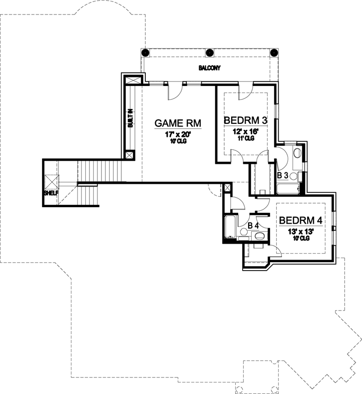 Upper/Second Floor Plan: 63-164