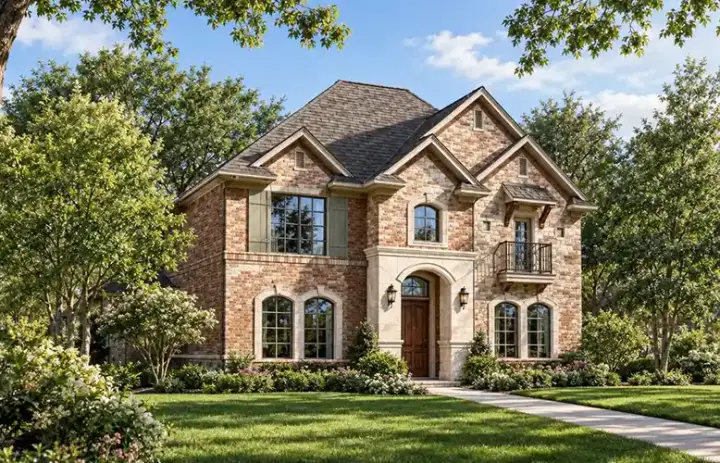European house plans 63-169 - front exterior, 3,686 sq ft, 3 bed, 2 bath house plans | Monster House Plans