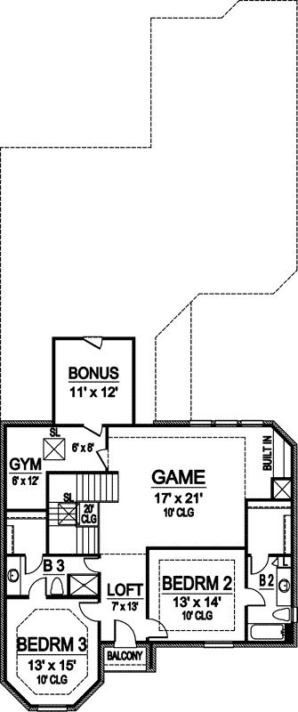 Upper/Second Floor Plan: 63-176