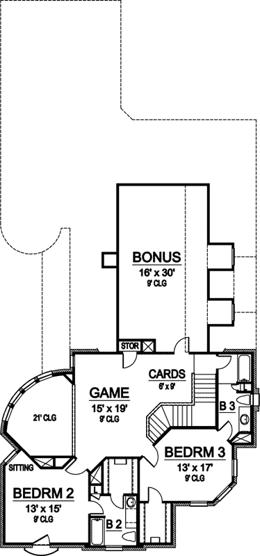 Upper/Second Floor Plan: 63-179