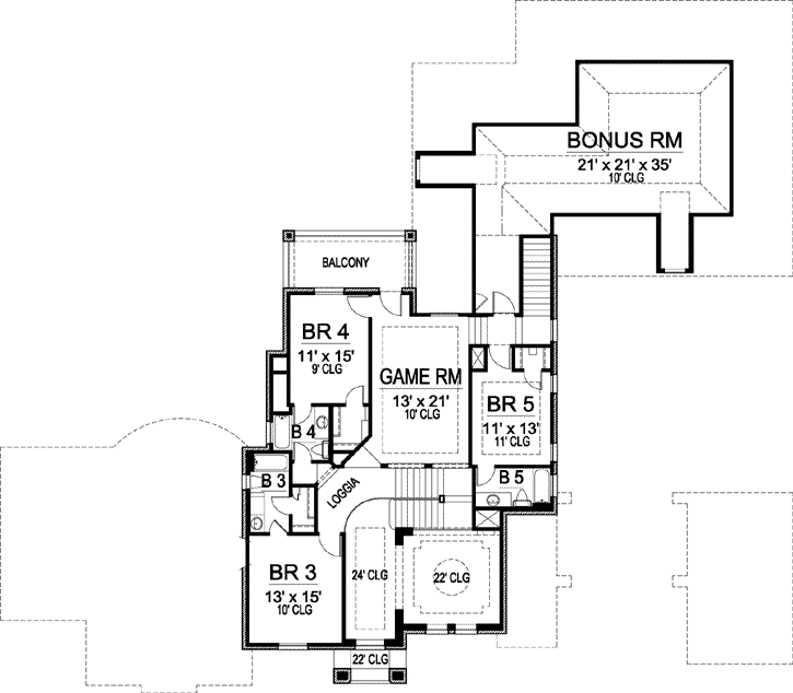Upper/Second Floor Plan: 63-182