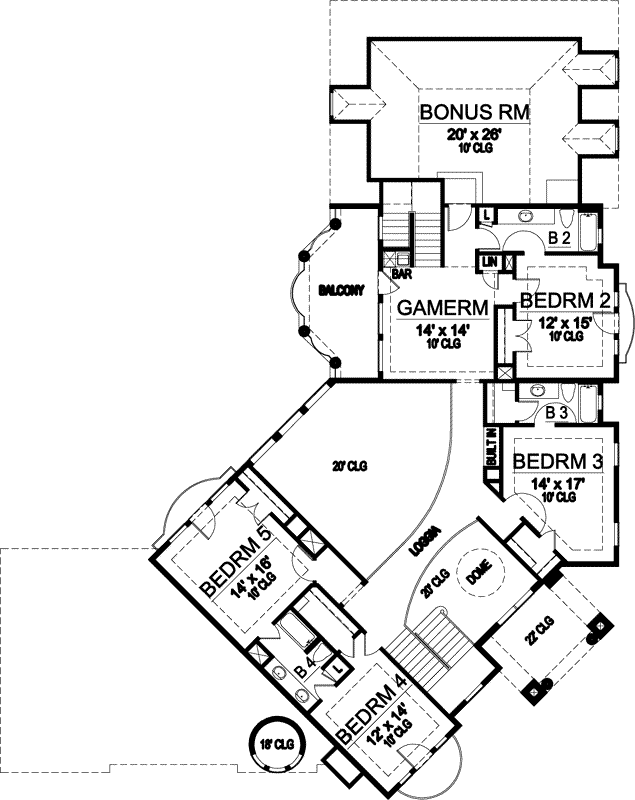 Upper/Second Floor Plan: 63-186