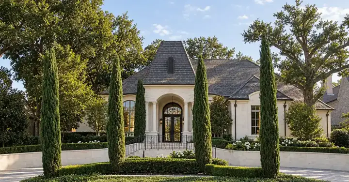 French Country house plans 63-193 - front exterior, 6,270 sq ft, 4 bed, 4 bath house plans | Monster House Plans