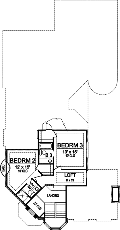 Upper/Second Floor Plan: 63-195