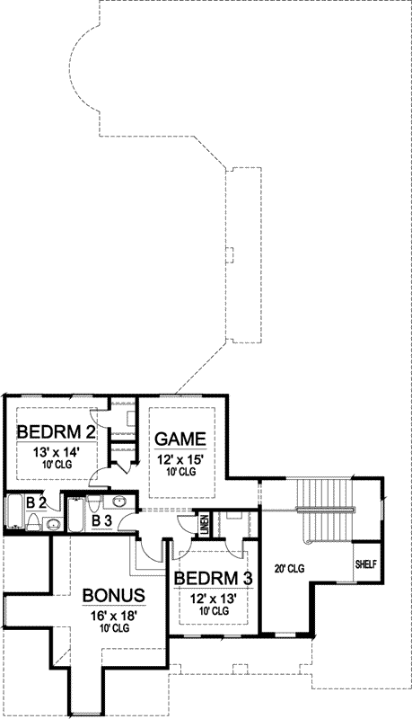 Upper/Second Floor Plan:63-196