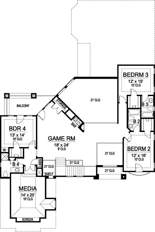 Upper/Second Floor Plan: 63-221