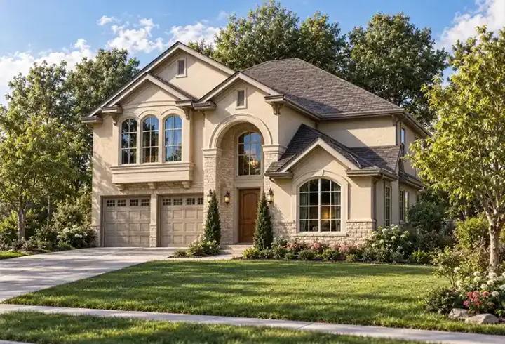 Mediterranean house plans 63-226 - front exterior, 2,408 sq ft, 4 bed, 2 bath house plans | Monster House Plans