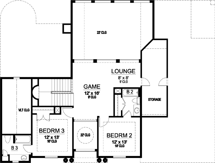 Upper/Second Floor Plan: 63-233