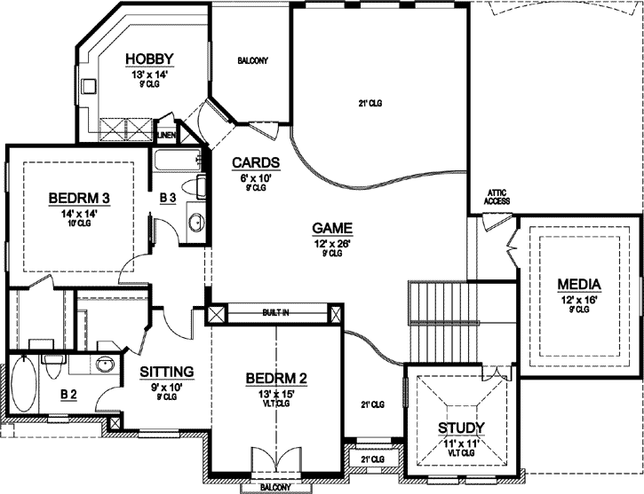 Upper/Second Floor Plan: 63-235