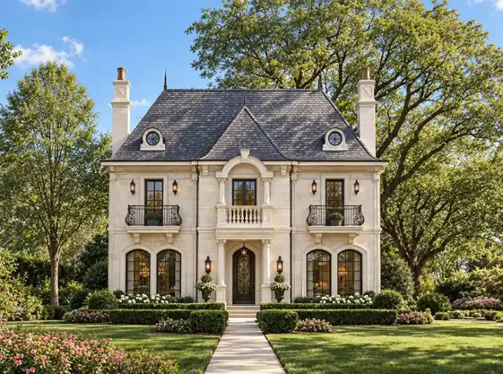 Mediterranean house plans 63-238 - front exterior, 5,764 sq ft, 4 bed, 4 bath house plans | Monster House Plans