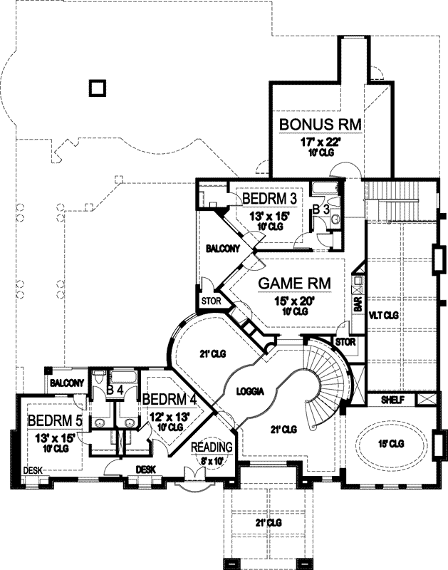 Upper/Second Floor Plan: 63-250