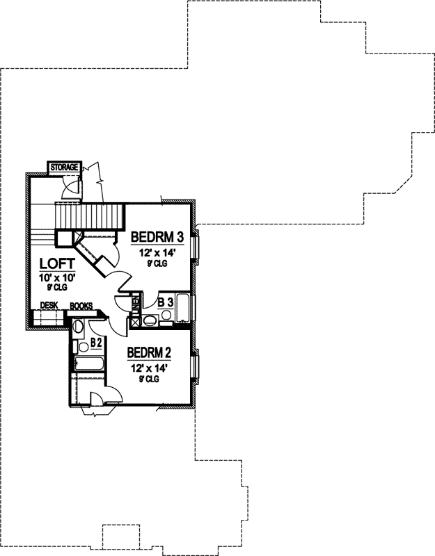 Upper/Second Floor Plan: 63-252