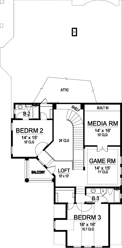 Upper/Second Floor Plan: 63-260