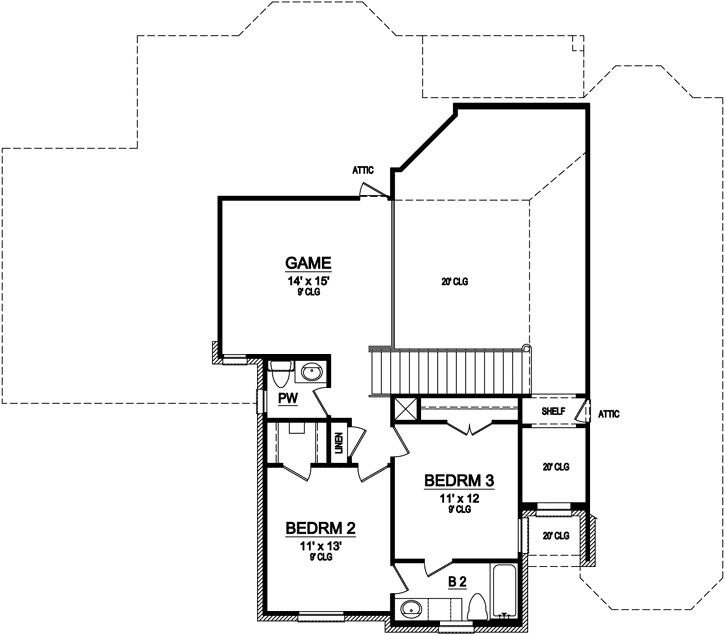 Upper/Second Floor Plan: 63-262