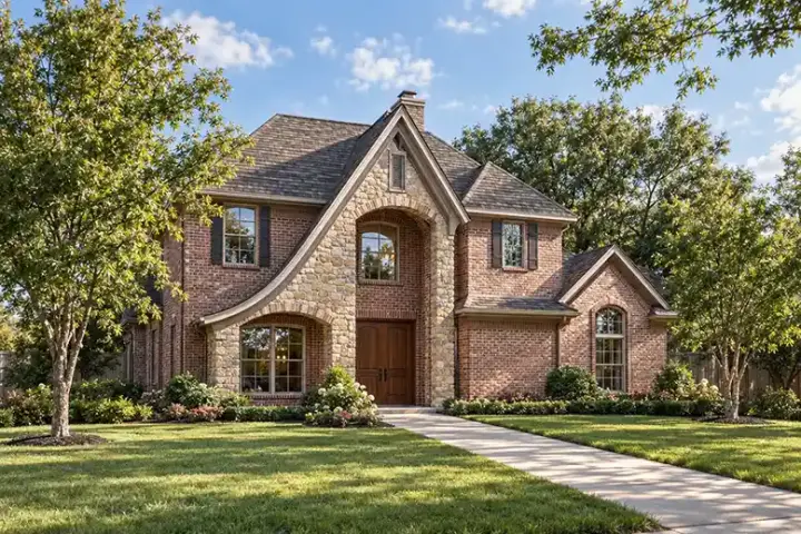 French Country house plans 63-272 - front exterior, 3,129 sq ft, 3 bed, 3 bath house plans | Monster House Plans