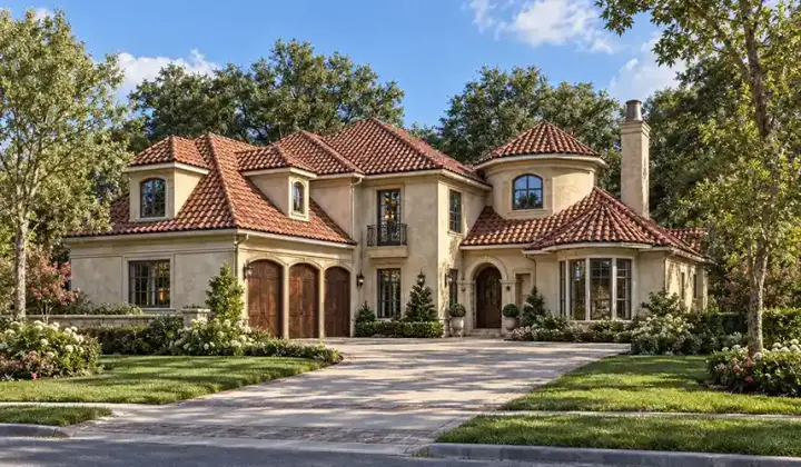 Mediterranean house plans 63-276 - front exterior, 3,689 sq ft, 3 bed, 3 bath house plans | Monster House Plans