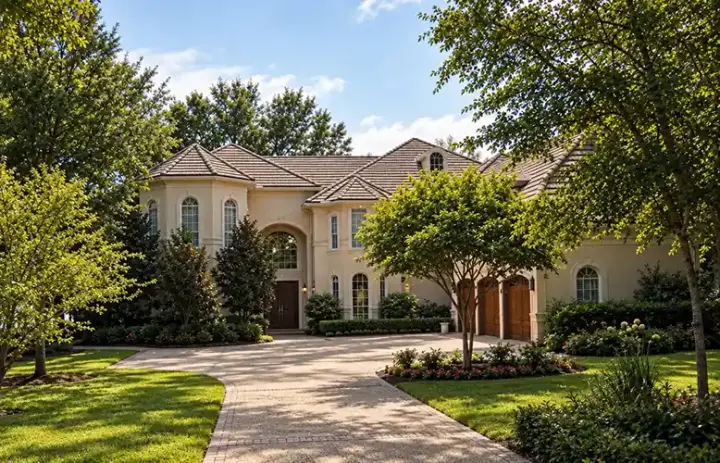 European house plans 63-277 - front exterior, 6,261 sq ft, 4 bed, 5 bath house plans | Monster House Plans