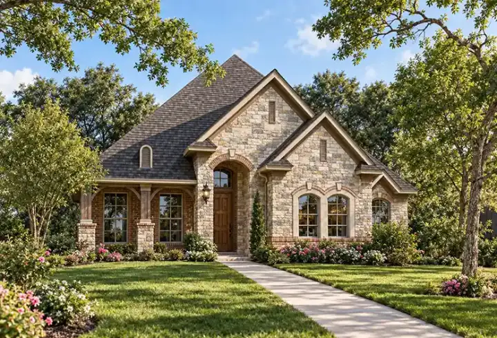 European house plans 63-279 - front exterior, 2,552 sq ft, 3 bed, 2 bath house plans | Monster House Plans