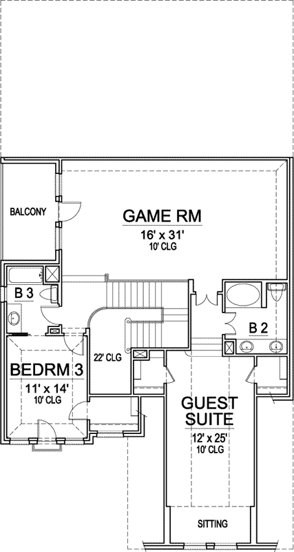 Upper/Second Floor Plan: 63-283