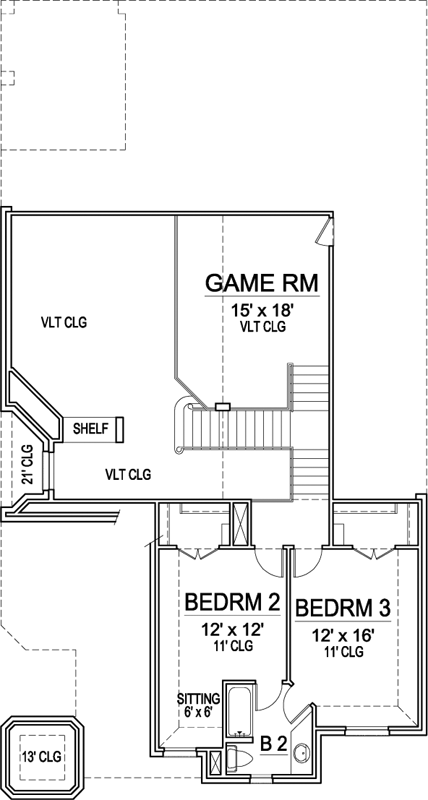 Upper/Second Floor Plan: 63-284