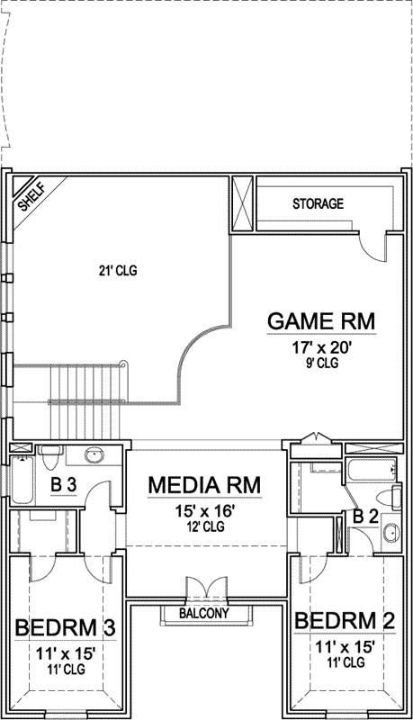 Upper/Second Floor Plan: 63-285
