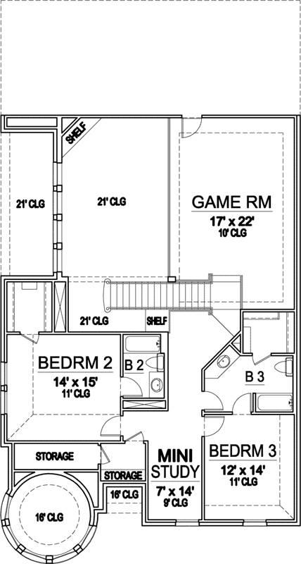 Upper/Second Floor Plan: 63-286