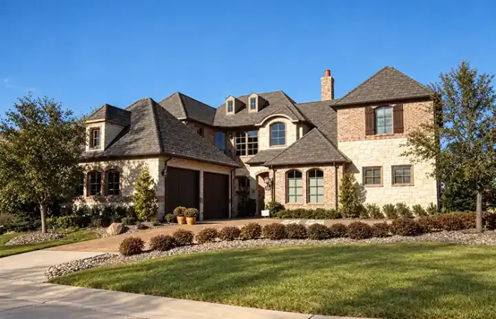 European house plans 63-289 - front exterior, 4,117 sq ft, 4 bed, 4 bath house plans | Monster House Plans