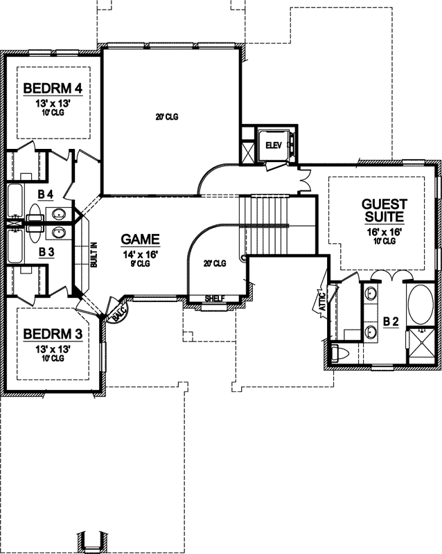 Upper/Second Floor Plan: 63-289