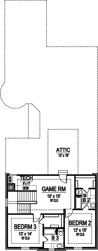 Upper/Second Floor Plan: 63-291