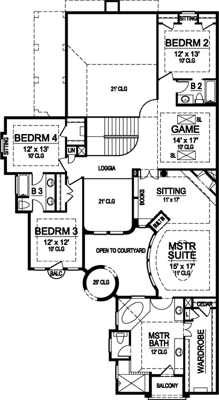 Upper/Second Floor Plan: 63-292