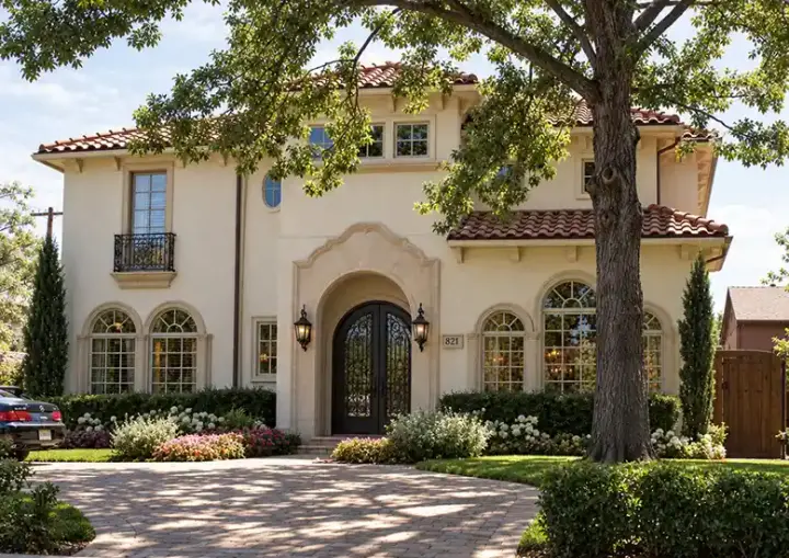 Mediterranean house plans 63-295 - front exterior, 5,757 sq ft, 5 bed, 5 bath house plans | Monster House Plans