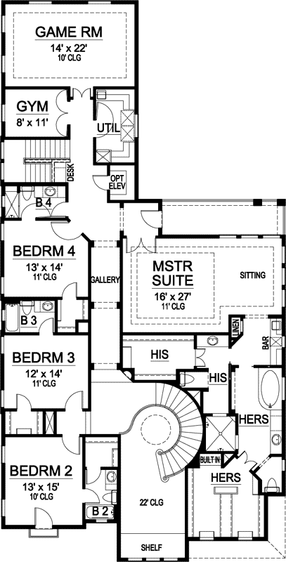 Upper/Second Floor Plan: 63-295