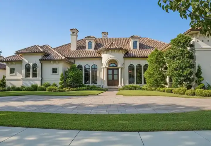 Mediterranean house plans 63-299 - front exterior, 7,354 sq ft, 5 bed, 5 bath house plans | Monster House Plans