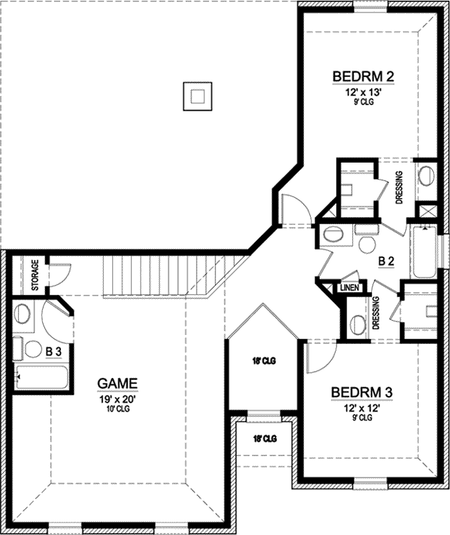 Upper/Second Floor Plan: 63-300
