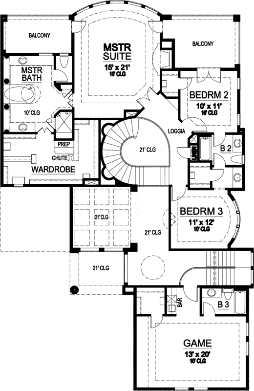Upper/Second Floor Plan: 63-303