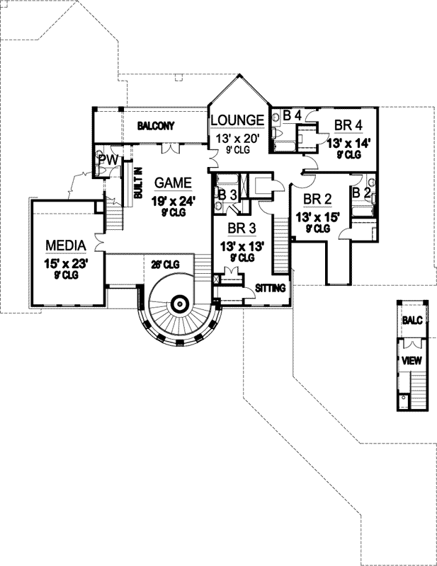 Upper/Second Floor Plan: 63-304