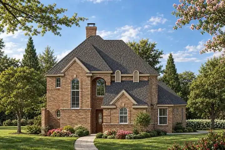 Traditional house plans 63-321 - front exterior, 2,959 sq ft, 3 bed, 3 bath house plans | Monster House Plans