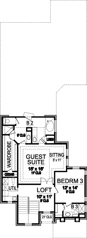 Upper/Second Floor Plan: 63-321