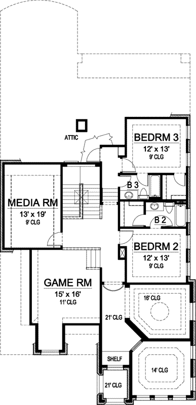 Upper/Second Floor Plan: 63-331