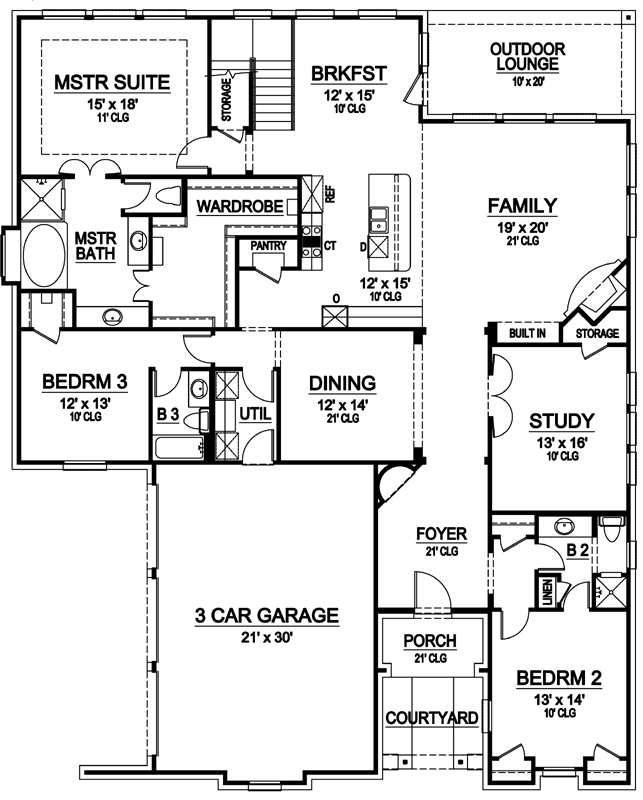 Main Floor Plan: 63-334