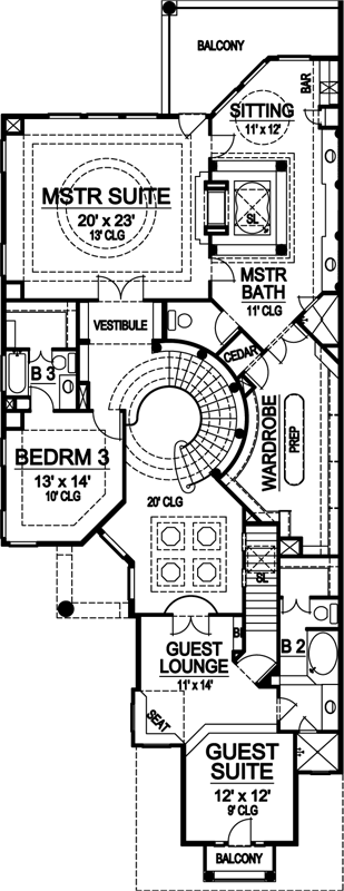 Upper/Second Floor Plan: 63-335