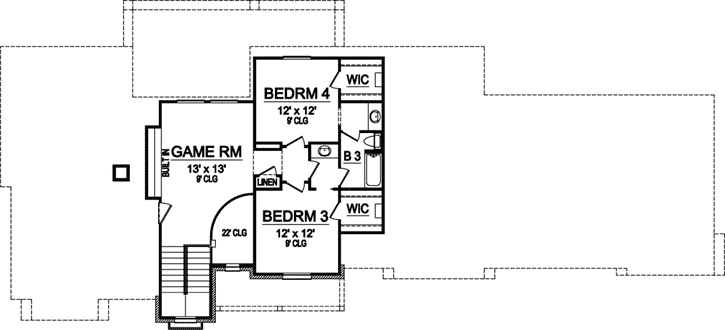 Upper/Second Floor Plan: 63-336