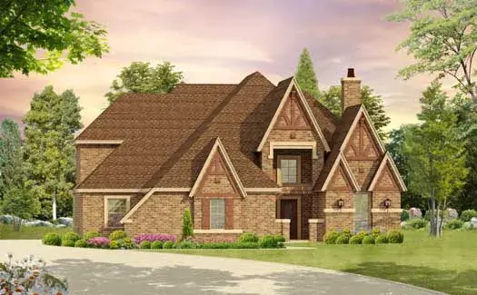 Tudor house plans 63-338 - front exterior, 4,907 sq ft, 3 bed, 3 bath house plans | Monster House Plans