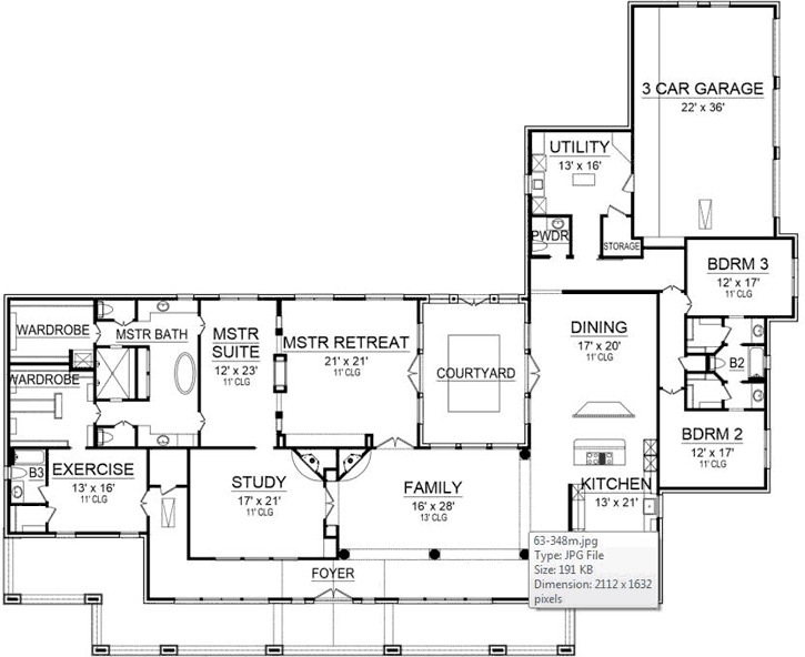 Main Floor Plan: 63-348