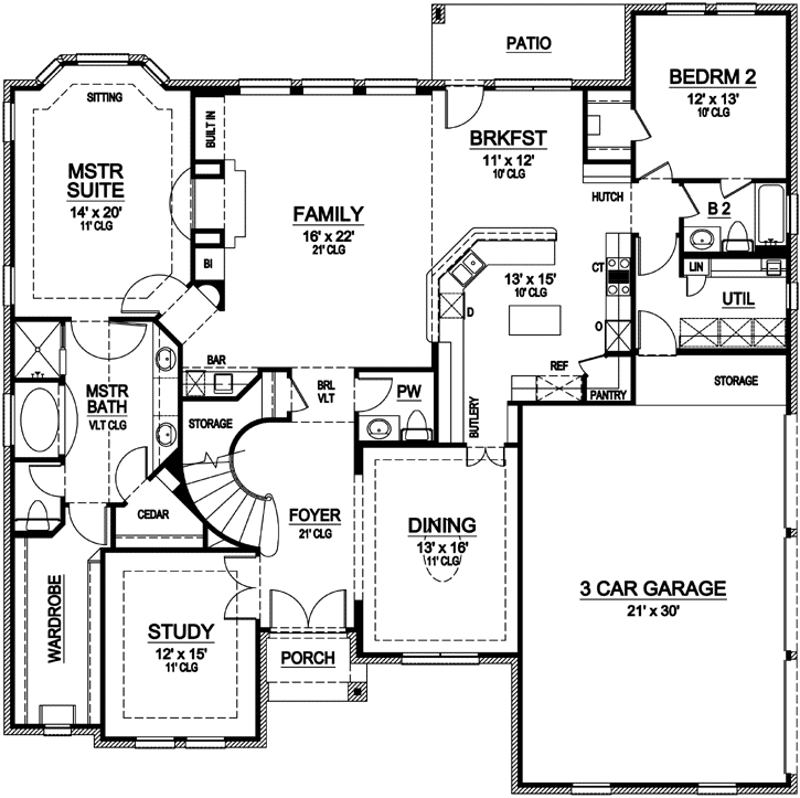 Main Floor Plan: 63-349