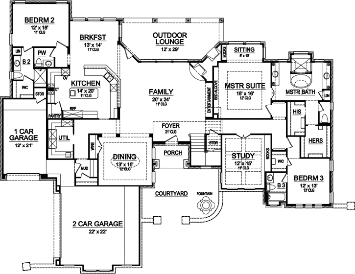 Main Floor Plan: 63-351